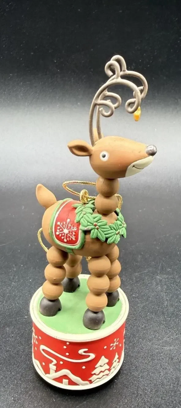 Hallmark Keepsake Ornament Wiggle-Wobble Reindeer QXG3086 No Box Lo16
